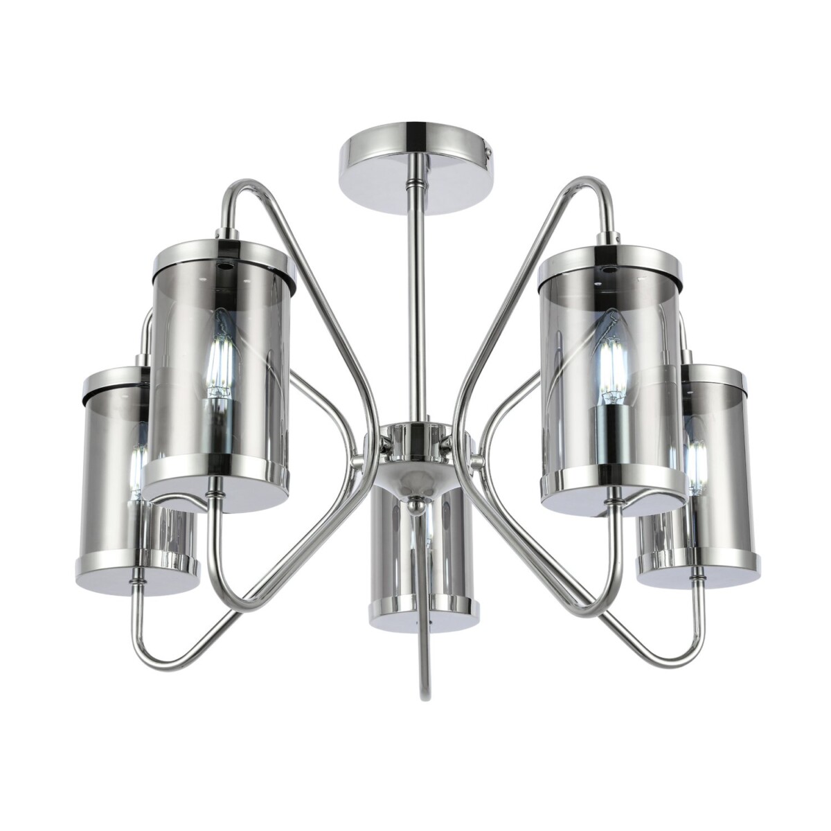 SLE102302-05 Светильник потолочный Хром/Дымчатый E14 5*40W VALIERI — изображение 3