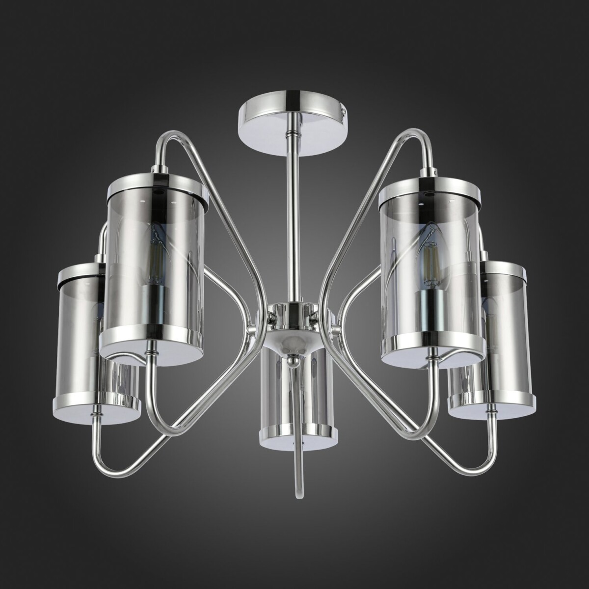 SLE102302-05 Светильник потолочный Хром/Дымчатый E14 5*40W VALIERI — изображение 5