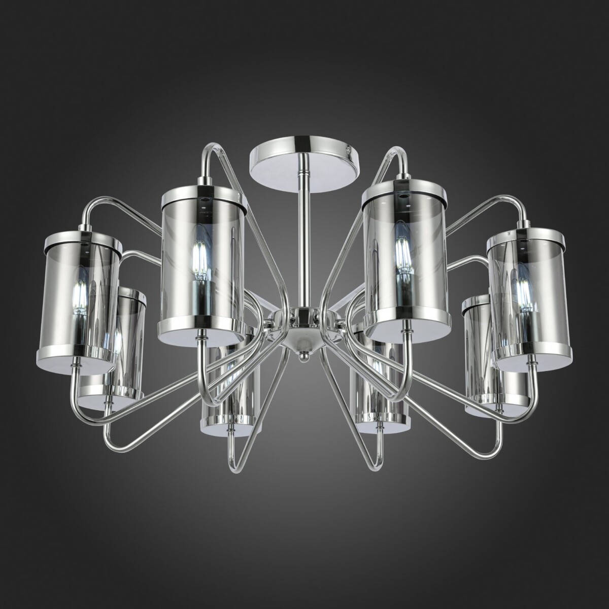 SLE102302-08 Светильник потолочный Хром/Дымчатый E14 8*40W VALIERI — изображение 2