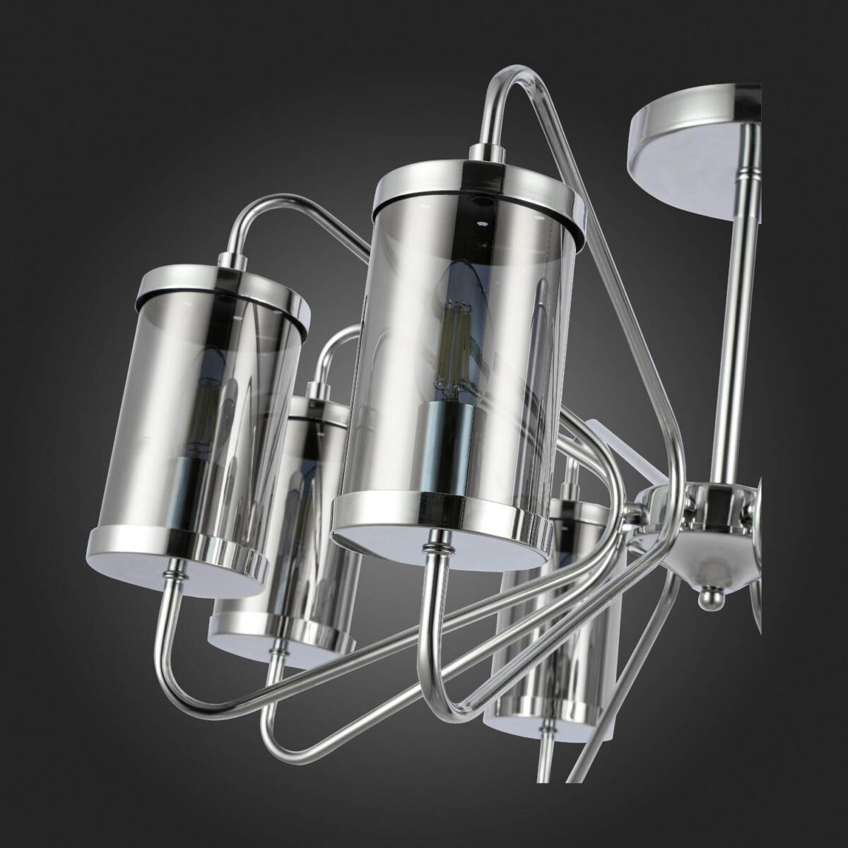 SLE102302-08 Светильник потолочный Хром/Дымчатый E14 8*40W VALIERI — изображение 8