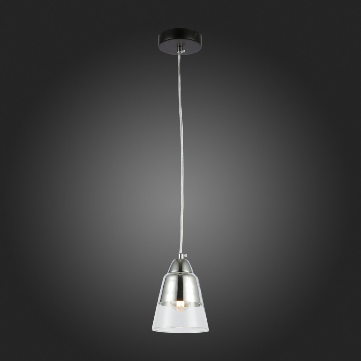 SLE102903-01 Подвес Черный, Хром/Прозрачный E27 1*40W LIRINO — изображение 2