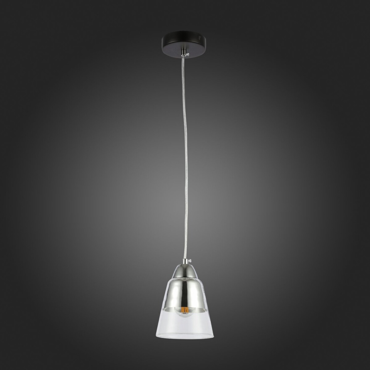 SLE102903-01 Подвес Черный, Хром/Прозрачный E27 1*40W LIRINO — изображение 5