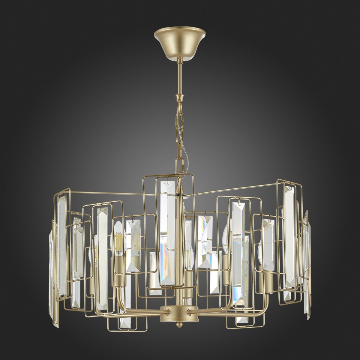 SLE103403-05 Светильник подвесной Шампань/Прозрачный E14 5*40W GIANO — изображение 5