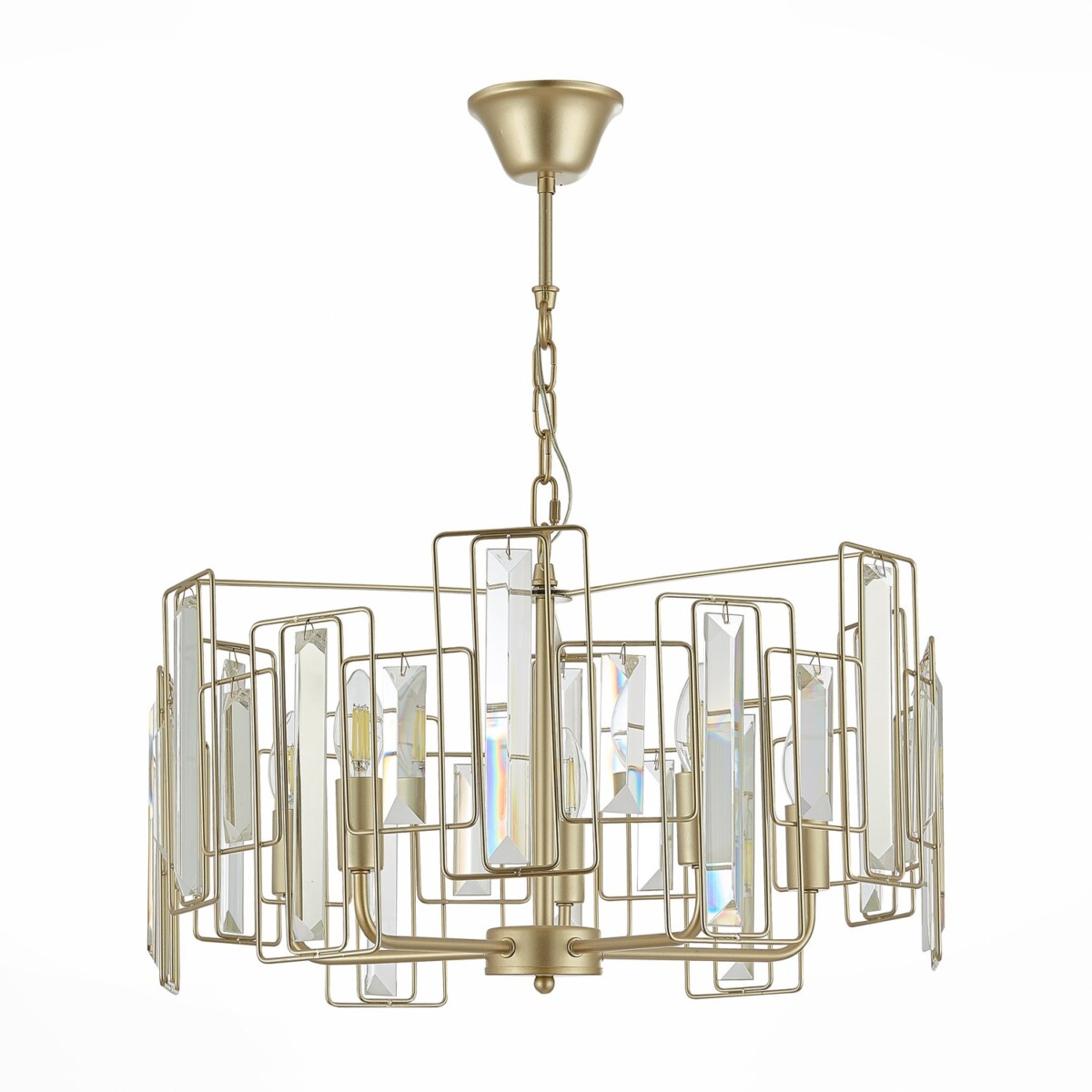 SLE103403-05 Светильник подвесной Шампань/Прозрачный E14 5*40W GIANO — изображение 6