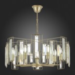 SLE103403-07 Светильник подвесной Шампань/Прозрачный E14 7*40W GIANO — изображение 2