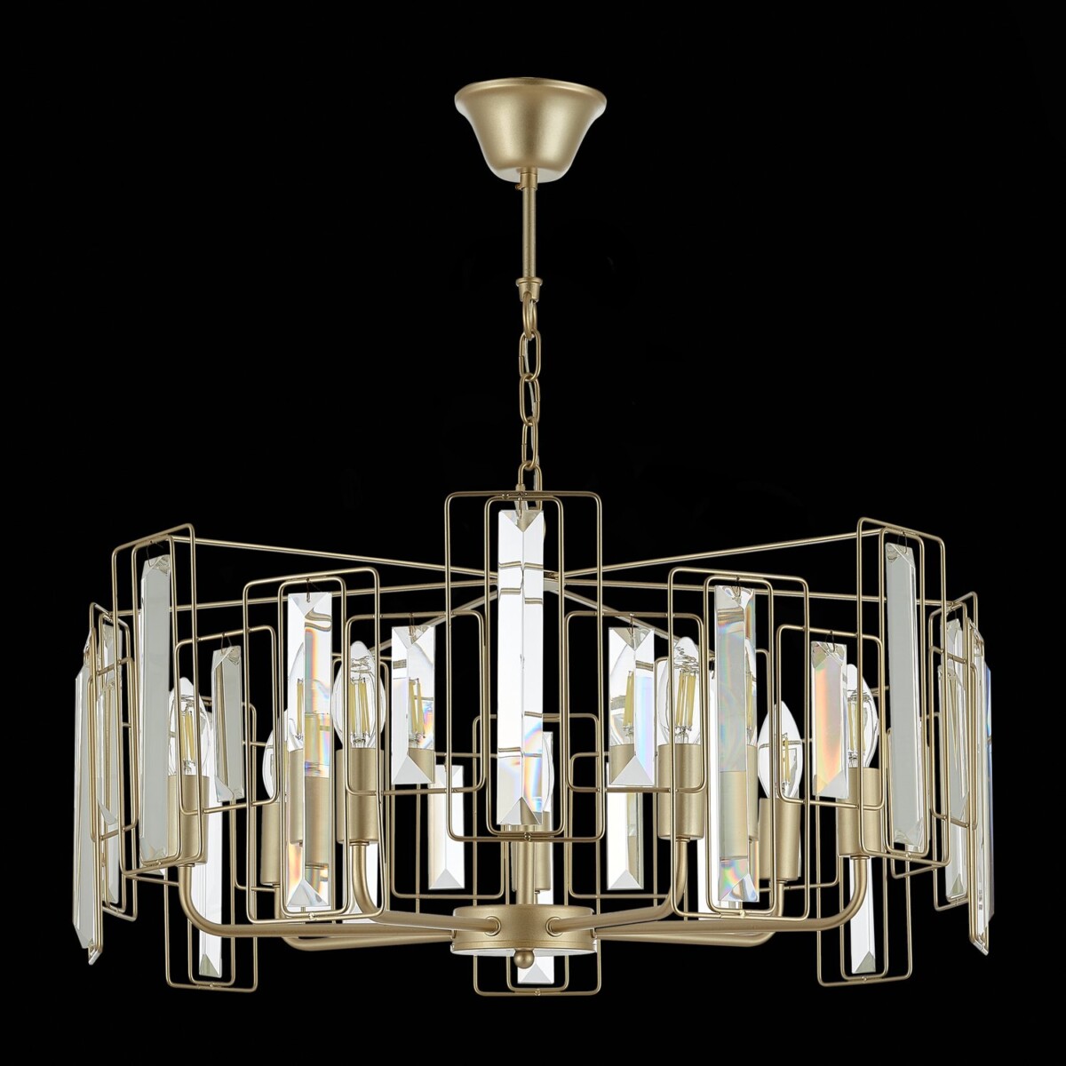 SLE103403-07 Светильник подвесной Шампань/Прозрачный E14 7*40W GIANO — изображение 4