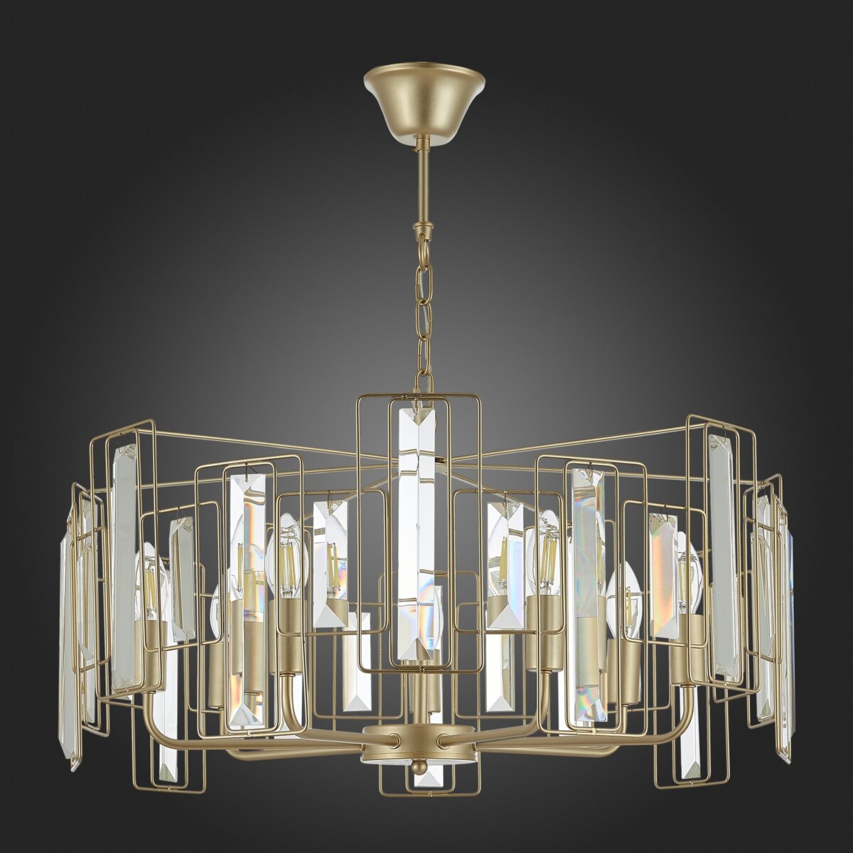 SLE103403-07 Светильник подвесной Шампань/Прозрачный E14 7*40W GIANO — изображение 5