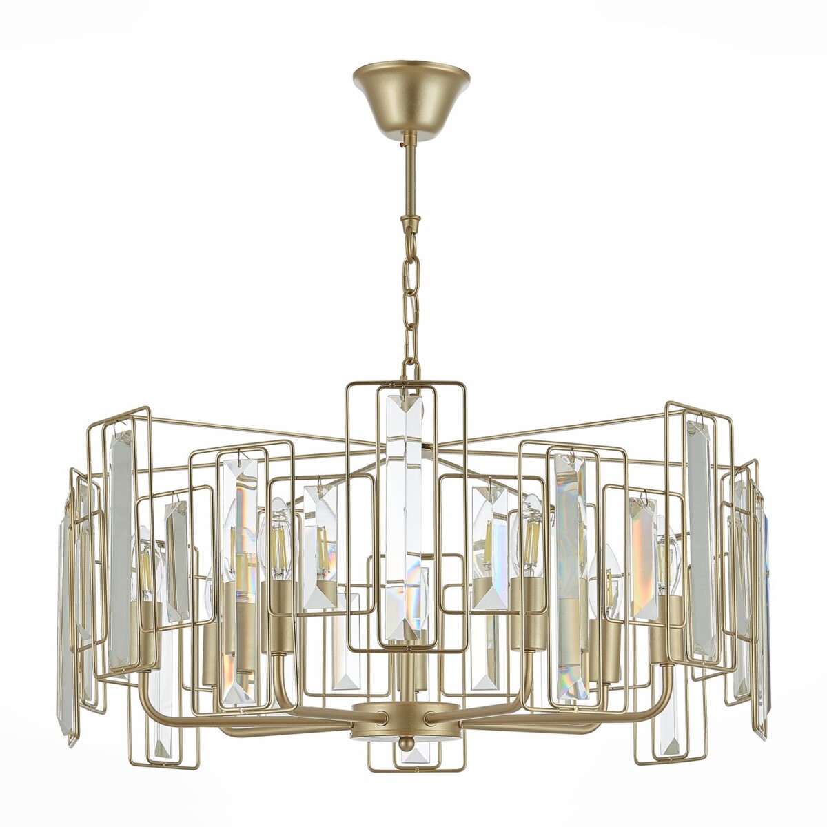 SLE103403-07 Светильник подвесной Шампань/Прозрачный E14 7*40W GIANO — изображение 6