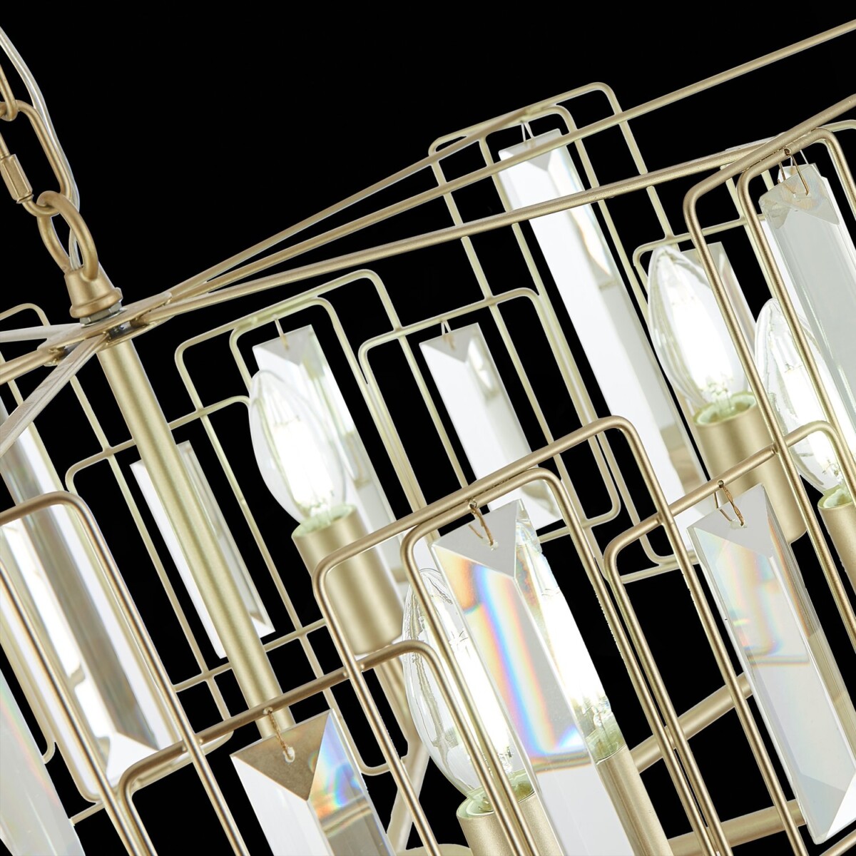 SLE103403-07 Светильник подвесной Шампань/Прозрачный E14 7*40W GIANO — изображение 7