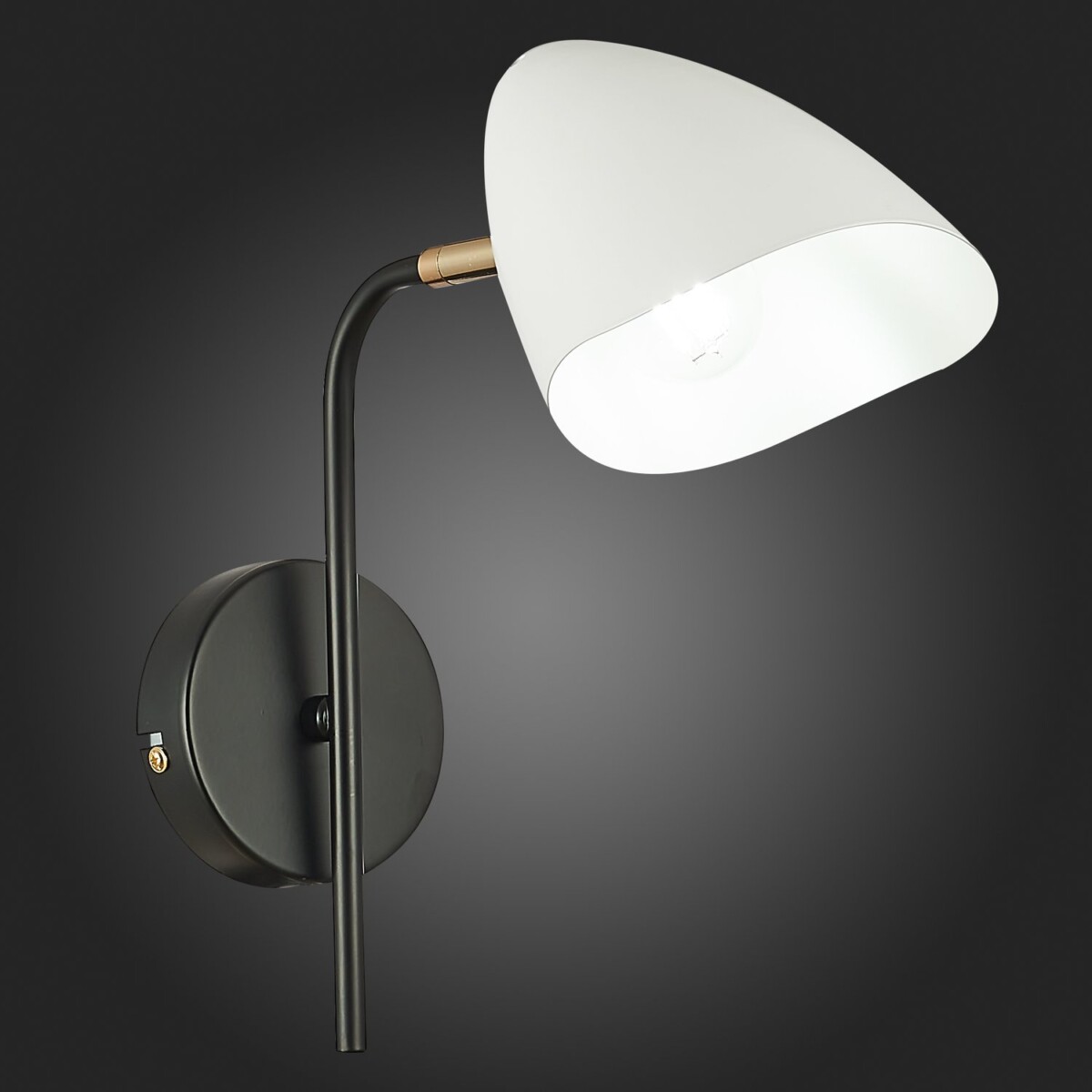 SLE103601-01 Светильник настенный Черный, Золотой/Белый E14 1*40W SATTA — изображение 2