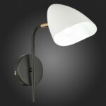 SLE103601-01 Светильник настенный Черный, Золотой/Белый E14 1*40W SATTA — изображение 2