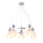 SLE106103-05 Светильник подвесной Хром/Белый E27 5*60W PECHIO — изображение 3