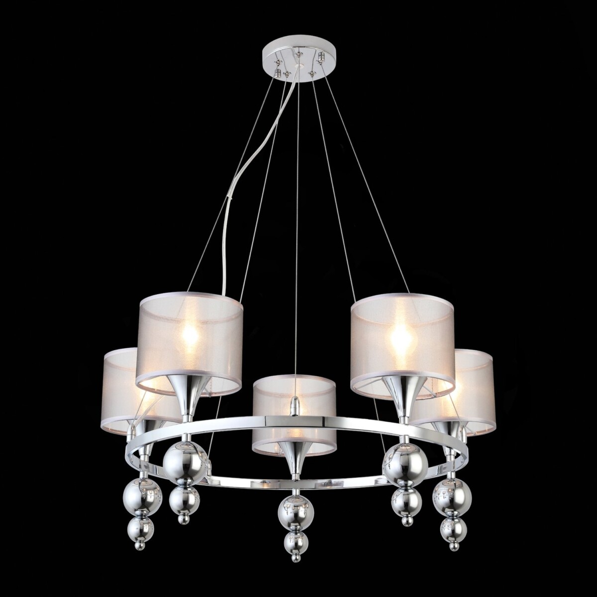 SLE107103-05 Светильник подвесной Хром/Серебристый E14 5*40W PAZIONE — изображение 1