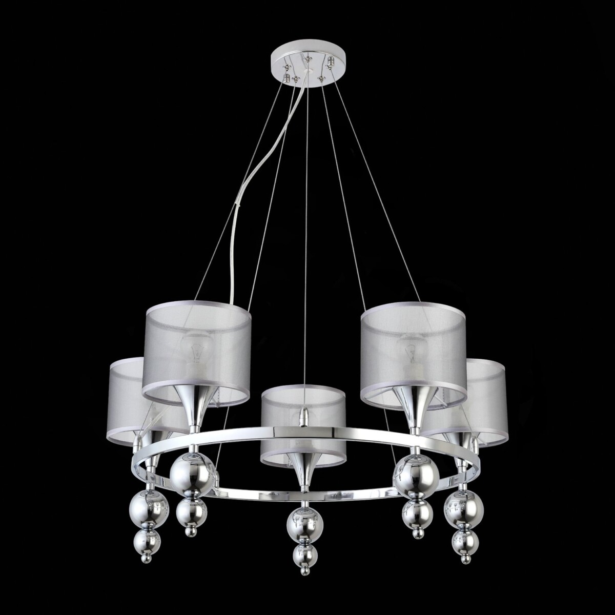 SLE107103-05 Светильник подвесной Хром/Серебристый E14 5*40W PAZIONE — изображение 4