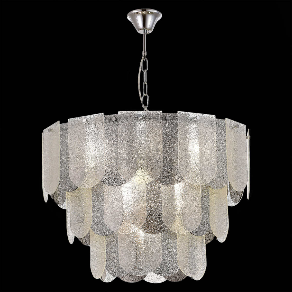 SLE1125-103-12 Светильник подвесной Хром/Прозрачно-Дымчатый E14 12*40W ERZO — изображение 1