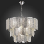 SLE1125-103-12 Светильник подвесной Хром/Прозрачно-Дымчатый E14 12*40W ERZO — изображение 2