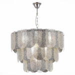 SLE1125-103-12 Светильник подвесной Хром/Прозрачно-Дымчатый E14 12*40W ERZO — изображение 3