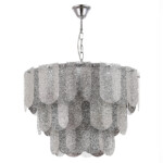 SLE1125-103-12 Светильник подвесной Хром/Прозрачно-Дымчатый E14 12*40W ERZO — изображение 4