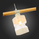 SLE114503-03 Светильник подвесной Белый, Светлое дерево/Белый, Прозрачный E27 3*60W ABIRITTO — изображение 8