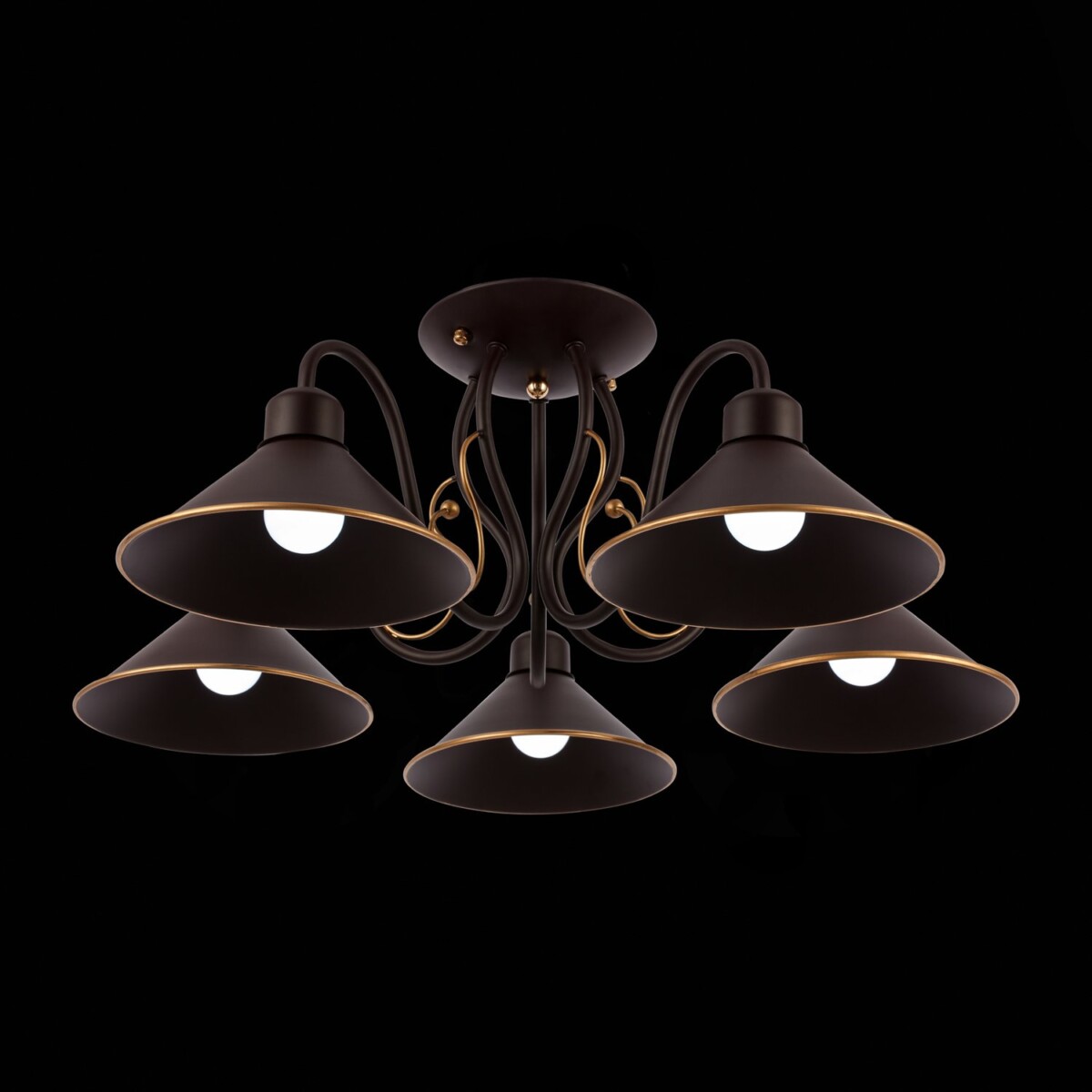 SLE120402-05 Светильник потолочный темно-коричневый/темно-коричневый E27 5*60W CIOLLA — изображение 1