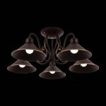SLE120402-05 Светильник потолочный темно-коричневый/темно-коричневый E27 5*60W CIOLLA