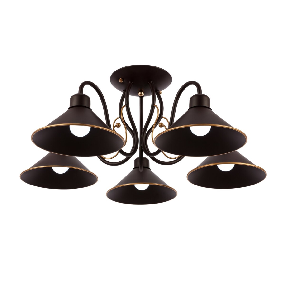 SLE120402-05 Светильник потолочный темно-коричневый/темно-коричневый E27 5*60W CIOLLA — изображение 3