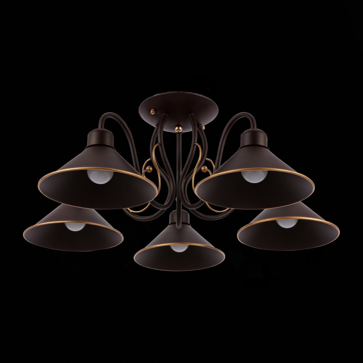 SLE120402-05 Светильник потолочный темно-коричневый/темно-коричневый E27 5*60W CIOLLA — изображение 4