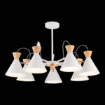 SLE125102-07 Светильник потолочный Белый, Золотистый/Белый, Светлое дерево E14 7*40W MODICA