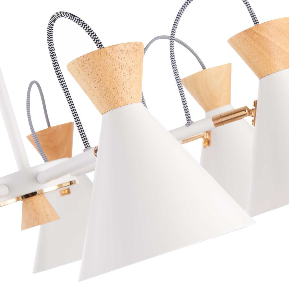 SLE125102-07 Светильник потолочный Белый, Золотистый/Белый, Светлое дерево E14 7*40W MODICA — изображение 5