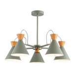 SLE125112-05 Светильник потолочный Серый, Золотистый/Серый, Темное дерево E14 5*40W MODICA — изображение 3