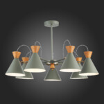 SLE125112-07 Светильник потолочный Серый, Золотистый/Серый, Темное дерево E14 7*40W MODICA — изображение 2