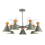 SLE125112-07 Светильник потолочный Серый, Золотистый/Серый, Темное дерево E14 7*40W MODICA — изображение 3