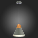 SLE125113-01 Светильник подвесной Серый/Серый, Светлое дерево E27 1*60W MODICA — изображение 2