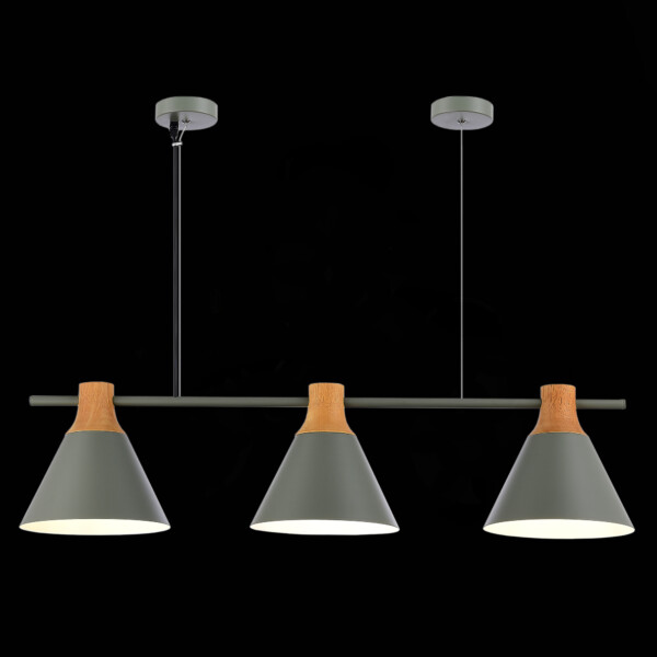 SLE125113-03 Светильник подвесной Серый/Серый, Светлое дерево E27 3*60W MODICA