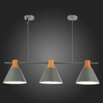 SLE125113-03 Светильник подвесной Серый/Серый, Светлое дерево E27 3*60W MODICA — изображение 2