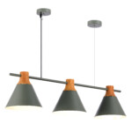 SLE125113-03 Светильник подвесной Серый/Серый, Светлое дерево E27 3*60W MODICA — изображение 5