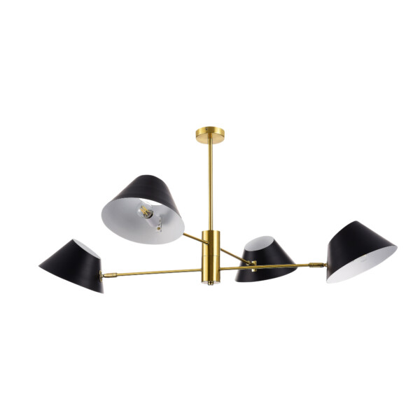 SLE1253-343-04 Светильник подвесной Латунь/Черный, Белый E14 4*60W NORBI