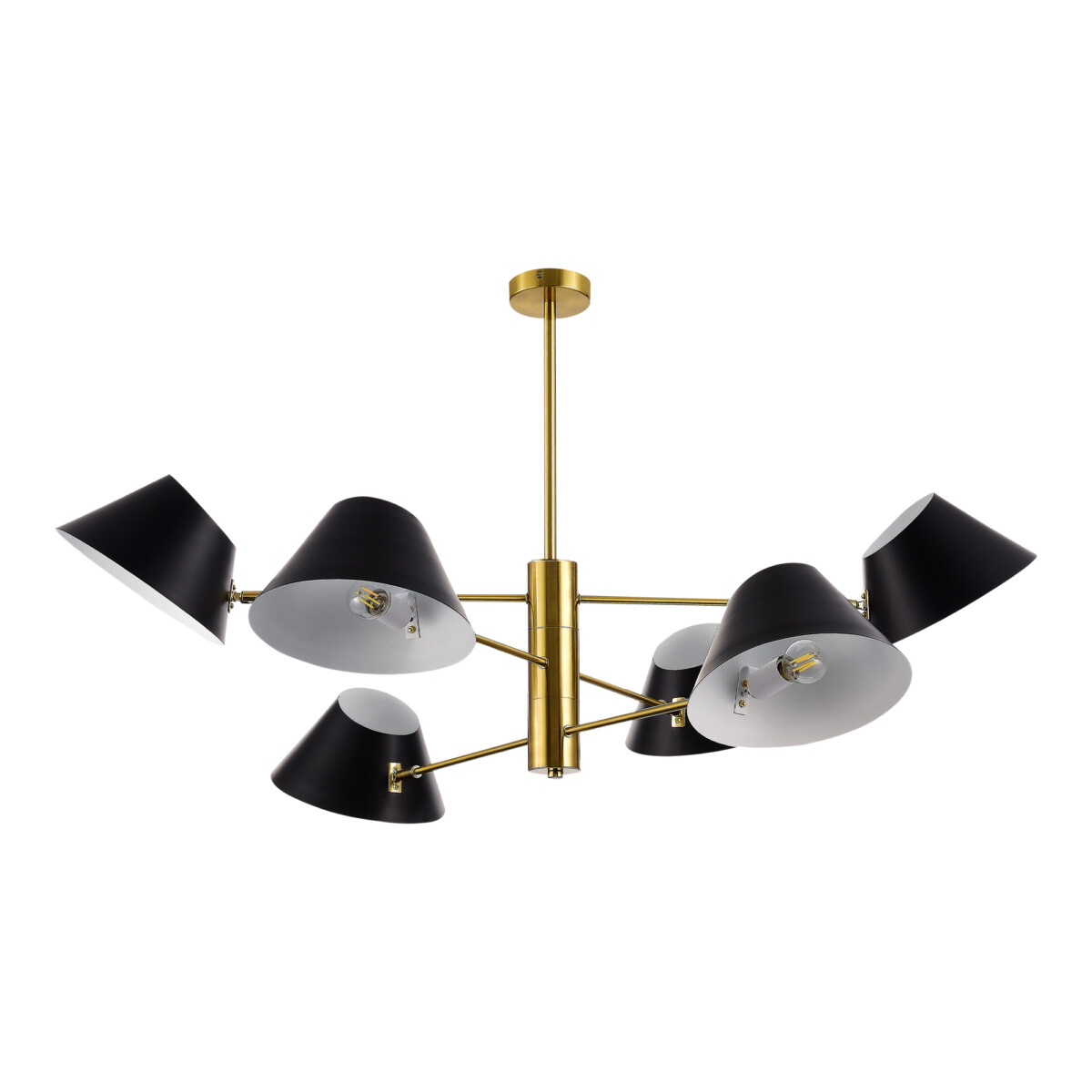 SLE1253-343-06_01W SLE1253-343-06 Светильник подвесной Латунь/Черный, Белый E14 6*60W NORBI — изображение 1