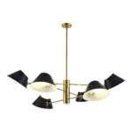 SLE1253-343-06 Светильник подвесной Латунь/Черный, Белый E14 6*60W NORBI — изображение 3