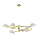 SLE1253-353-06 Светильник подвесной Латунь/Белый E14 6*60W NORBI — изображение 3