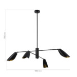 SLE1254-403-04 Светильник подвесной Черный/Черный E14 4*60W ALTON — изображение 5