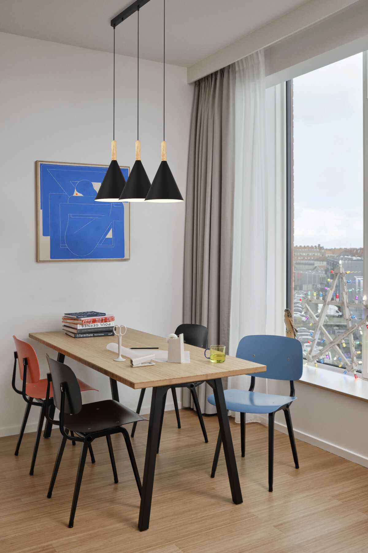 SLE1255-403-03 Светильник подвесной Черный/Черный E27 3*40W ARKET — изображение 3