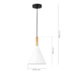 SLE1255-413-01 Светильник подвесной Черный/Белый E27 1*40W ARKET — изображение 6