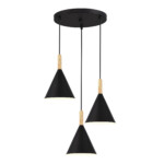 SLE1255-423-03 Светильник подвесной Черный/Черный E27 3*40W ARKET — изображение 4