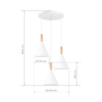 SLE1255-513-03 Светильник подвесной Белый/Белый E27 3*40W ARKET