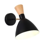 SLE1256-401-01 Светильник настенный Черный/Черный, Светлое дерево, Золотистый E14 1*40W VISTA — изображение 2