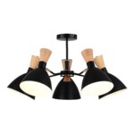 SLE1256-402-05 Светильник потолочный Черный/Черный, Светлое дерево, Золотистый E14 5*40W VISTA — изображение 2