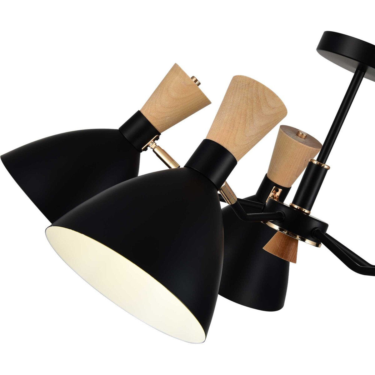 SLE1256-402-05 Светильник потолочный Черный/Черный, Светлое дерево, Золотистый E14 5*40W VISTA — изображение 8