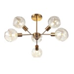 Уценка SLE155302-06 Светильник потолочный Античная медь/Янтарный E14 6*60W GENTORE — изображение 2