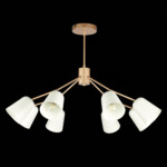 SLE155902-08 Светильник потолочный Золотистый/Белый E14 8*40W MARIO — изображение 4